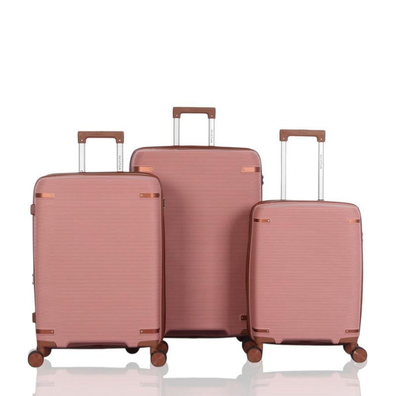 أفياتور طقم حقائب سفر 3 قطع ضد الكسر و كفرات 360 درجة وتمصيم عصري - Image 1